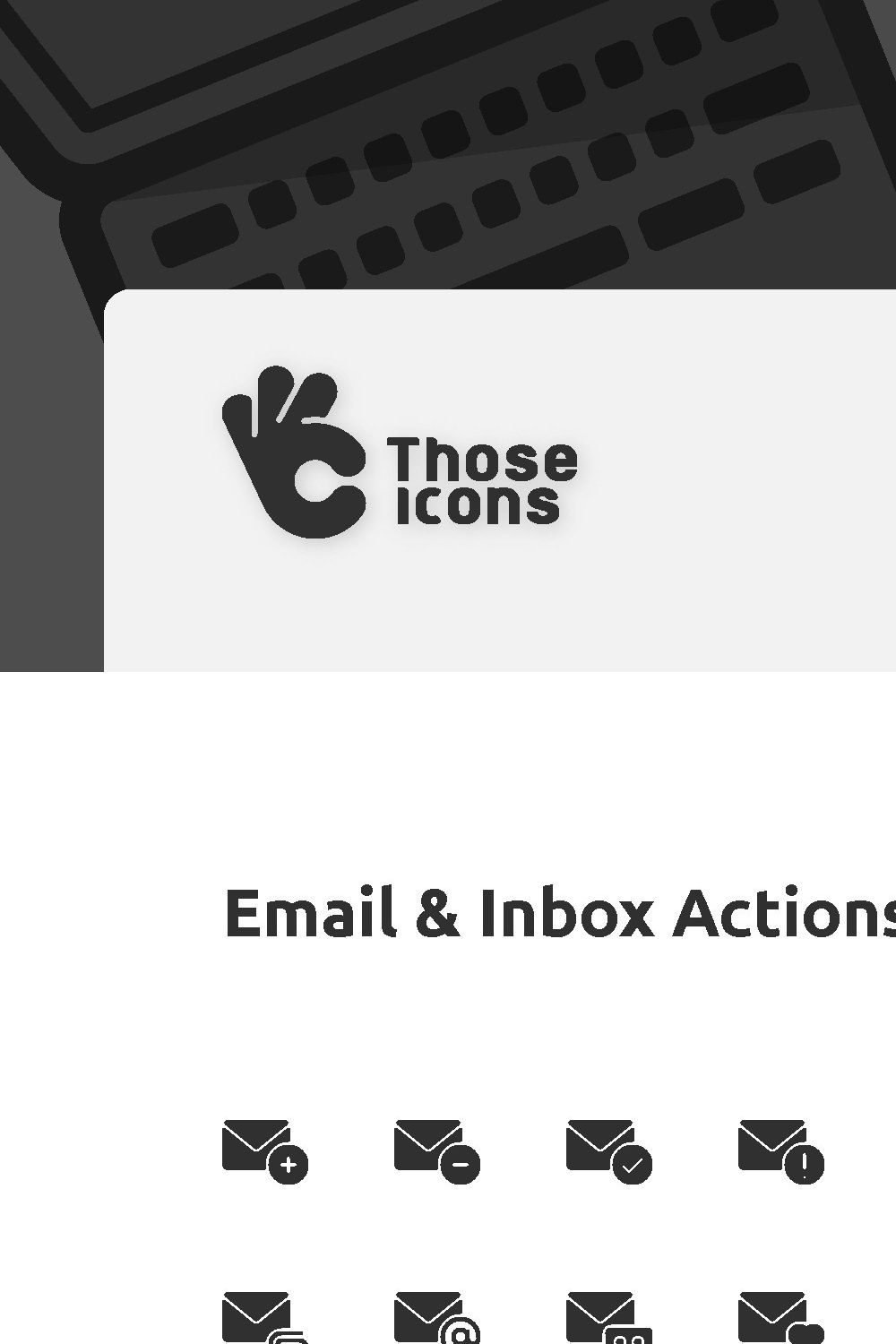 Email & Inbox Actions Glyph Icons pinterest preview image.