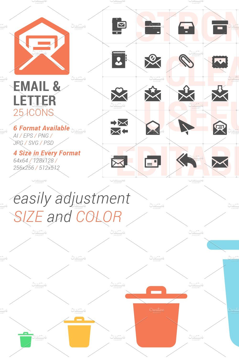 Email & Letter Filled Icon pinterest preview image.