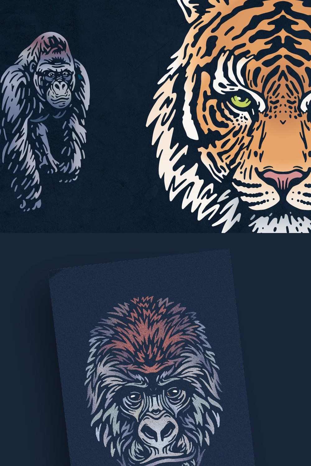 Endangered Animals Illustrations pinterest preview image.