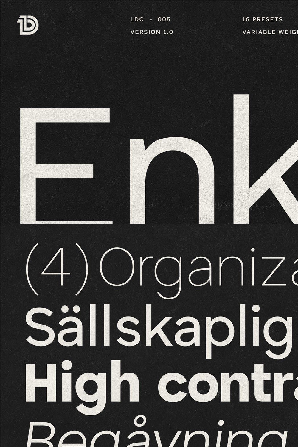 ENKEL Variable Sans Serif pinterest preview image.