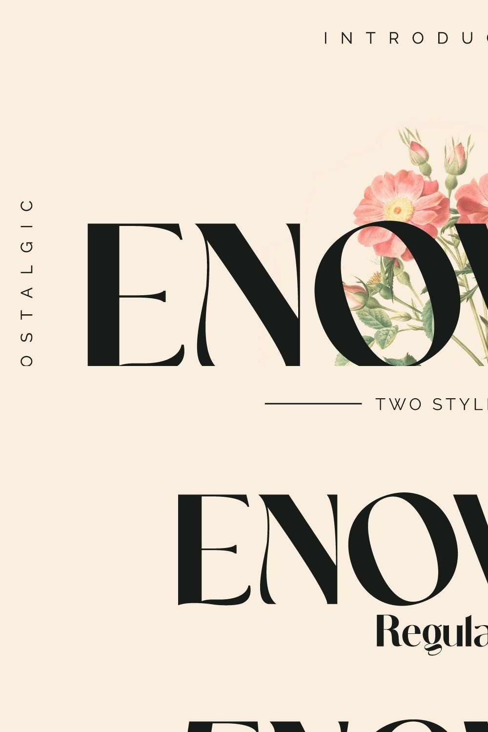 Enoway - Art Nouveau Typeface pinterest preview image.