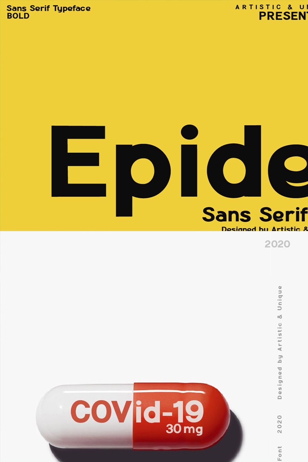 Epidemia - Sans Serif Font Family pinterest preview image.