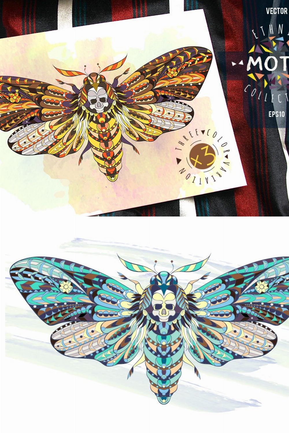 Ethnic Collection: Moth pinterest preview image.
