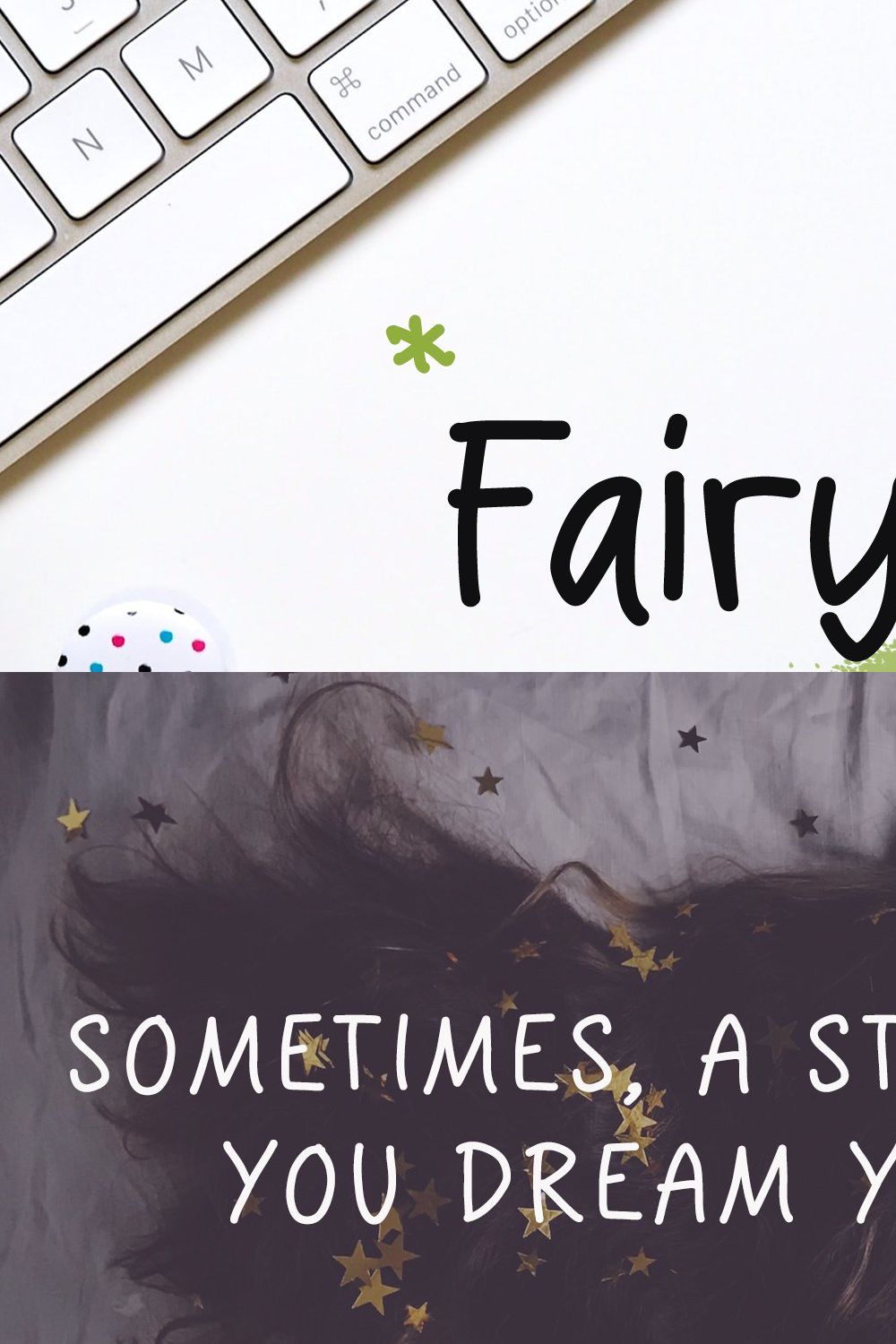 Fairy Tale - Handwritten Whimsy Font pinterest preview image.