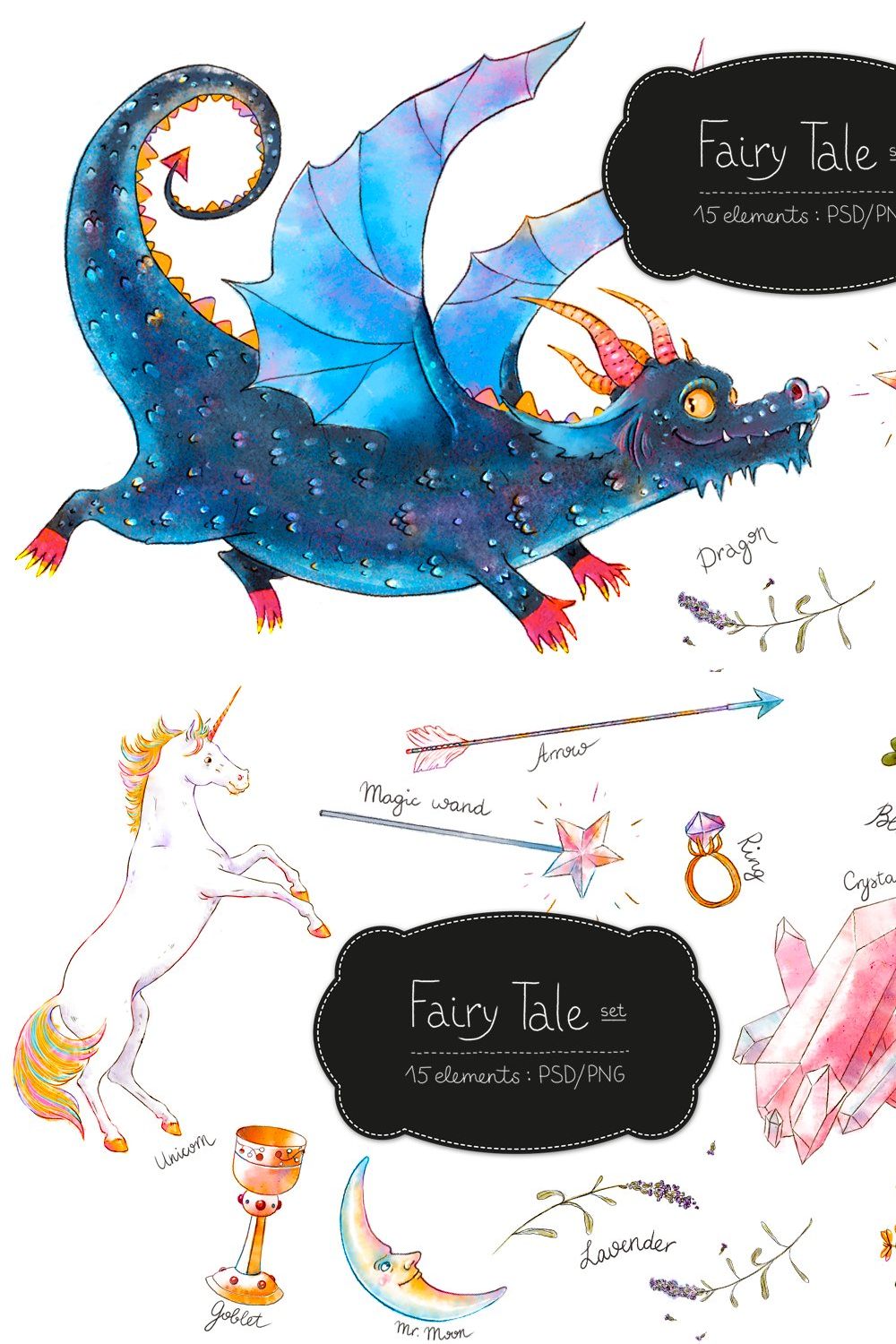 Fairy Tale set pinterest preview image.