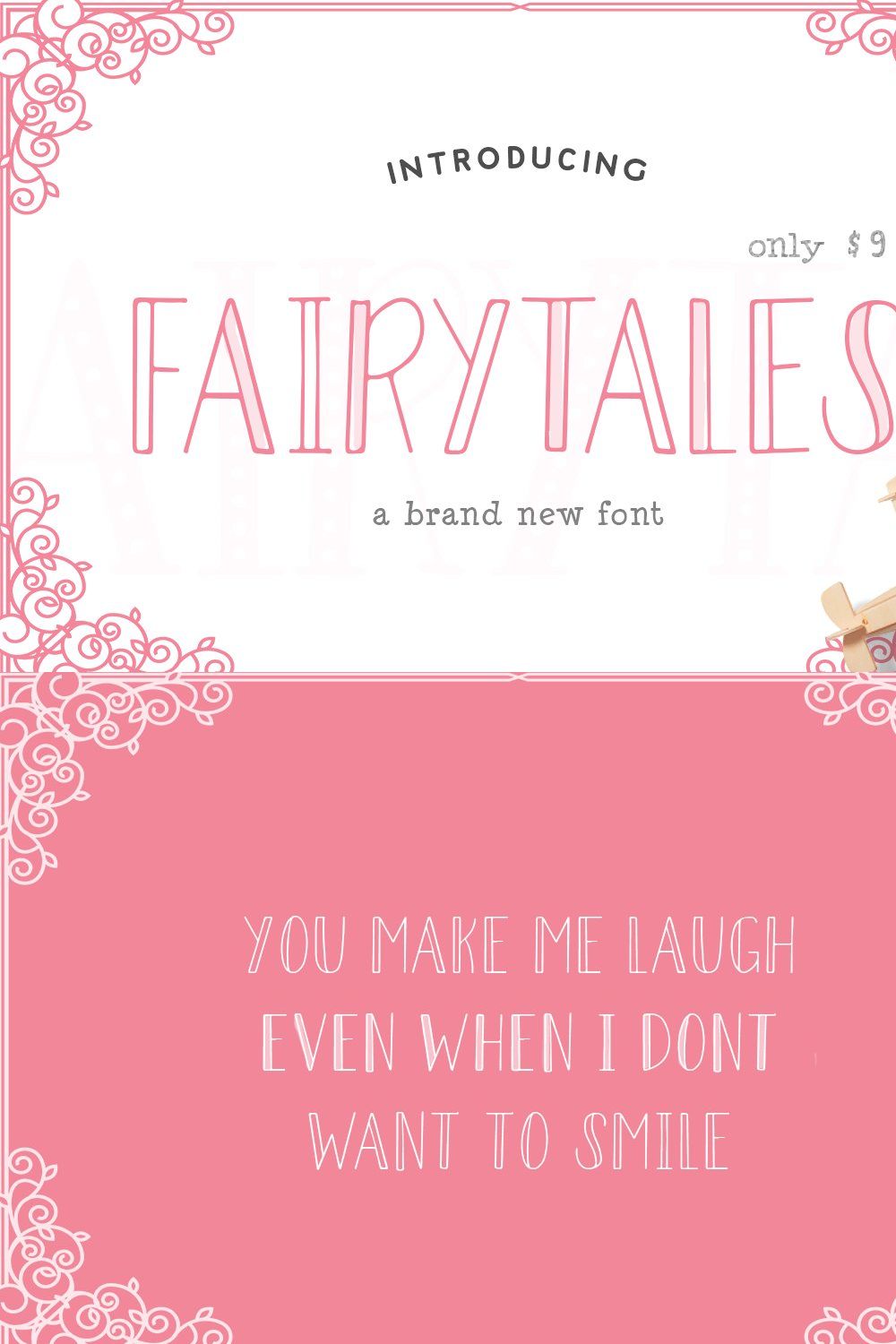Fairytales Font (Only $9) pinterest preview image.