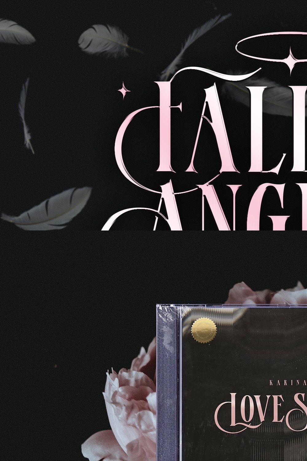 Fallen Angels Serif Font pinterest preview image.