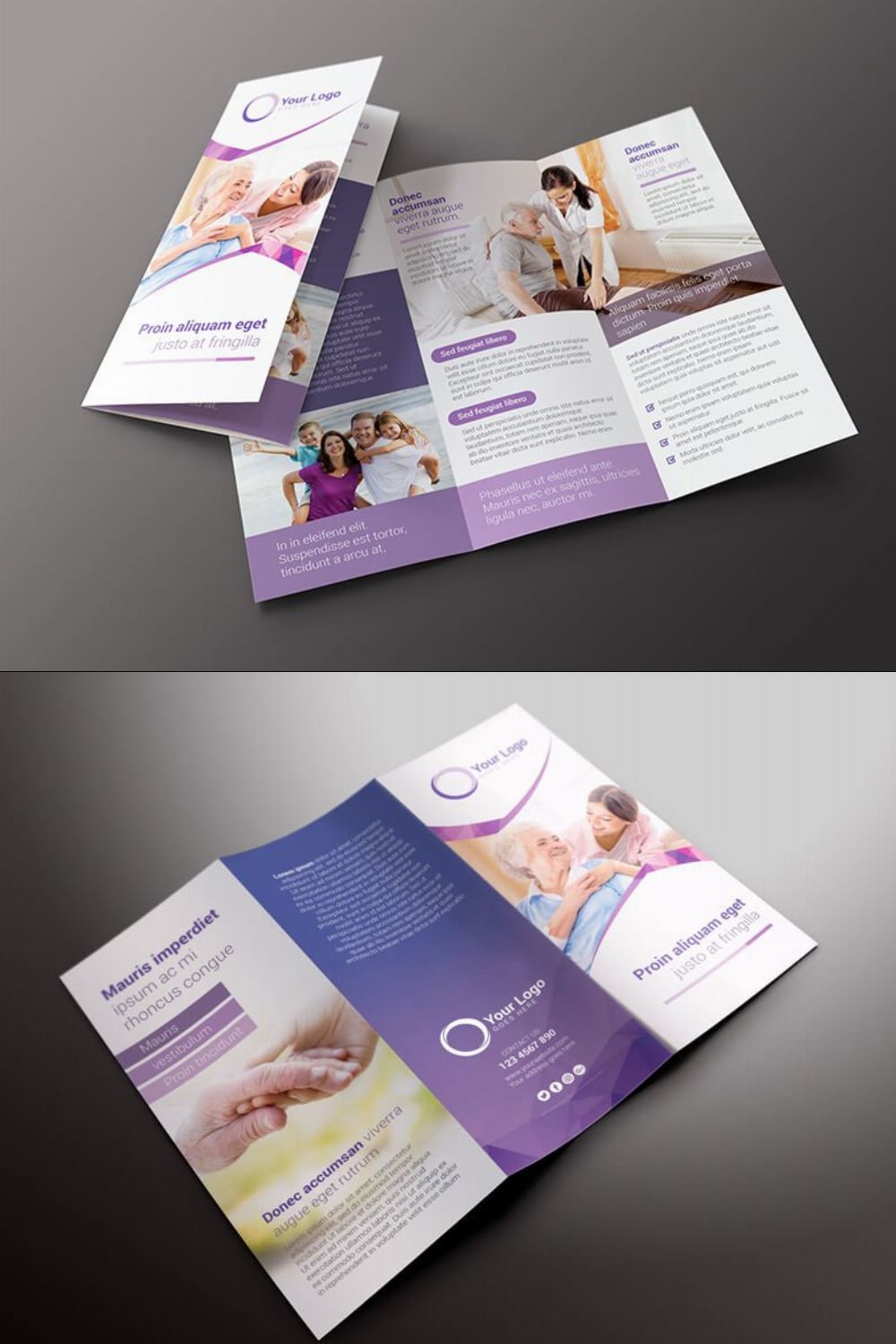 Family Services Brochure Template pinterest preview image.