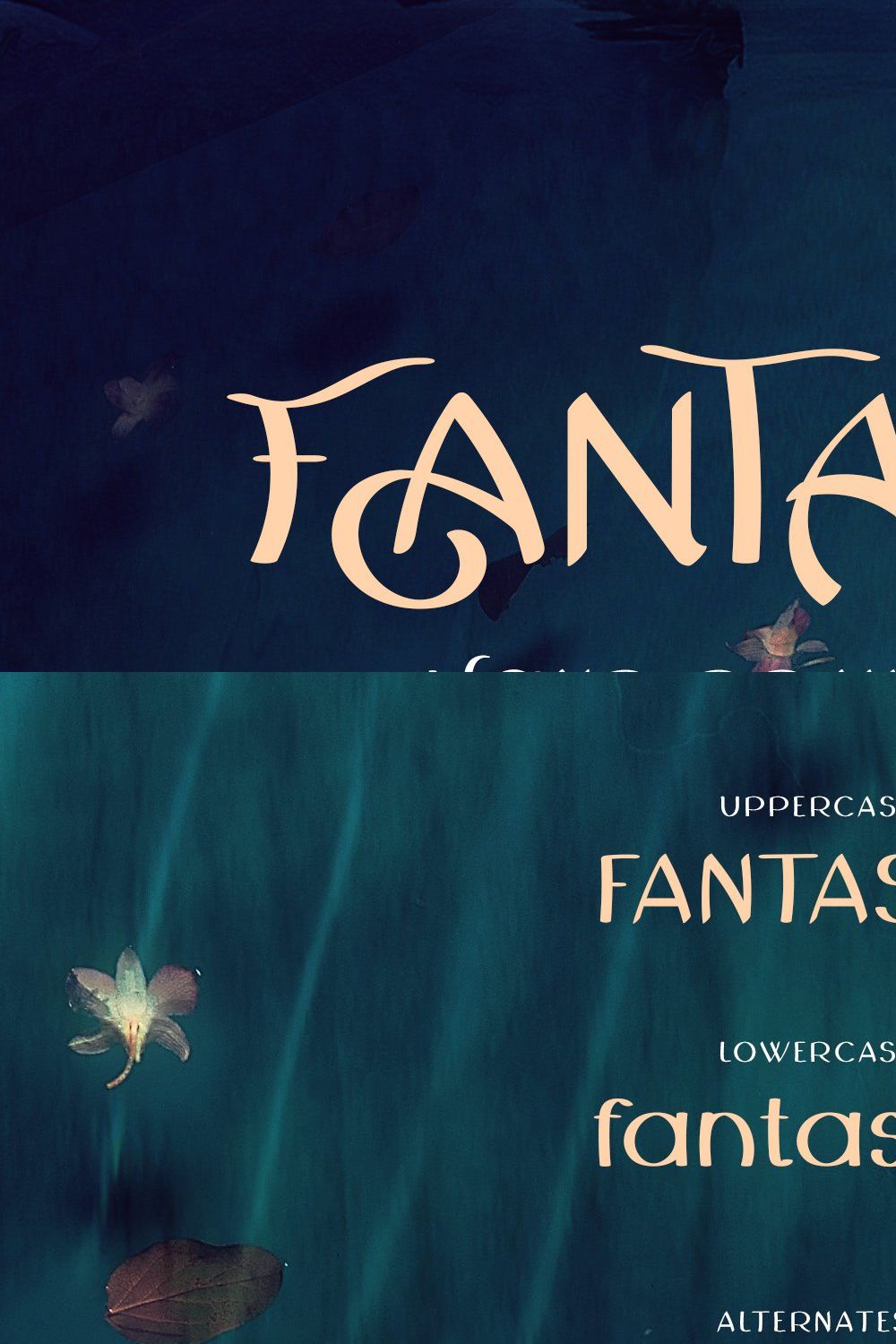 Fantasya Hand Drawn Font pinterest preview image.