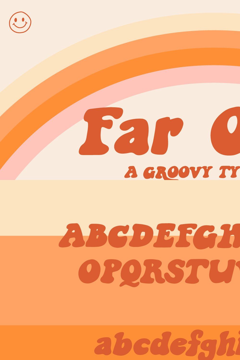 Far Out! - A Groovy Typeface pinterest preview image.