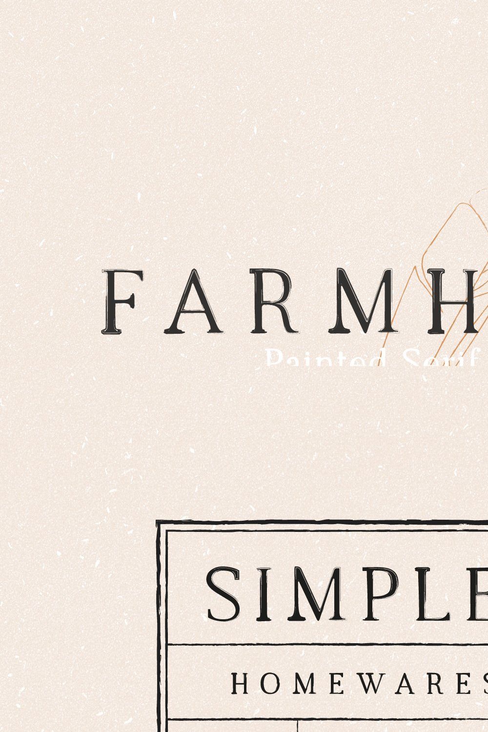 Farmhouse - Painted Serif Font pinterest preview image.