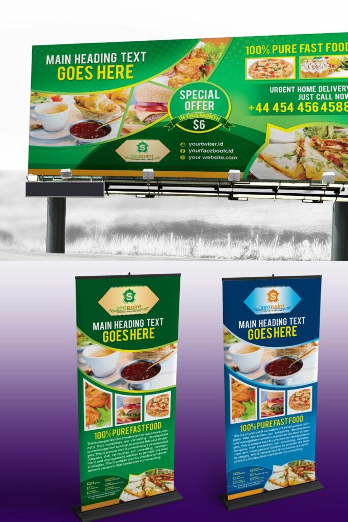 Fast Food Billboard Template – MasterBundles