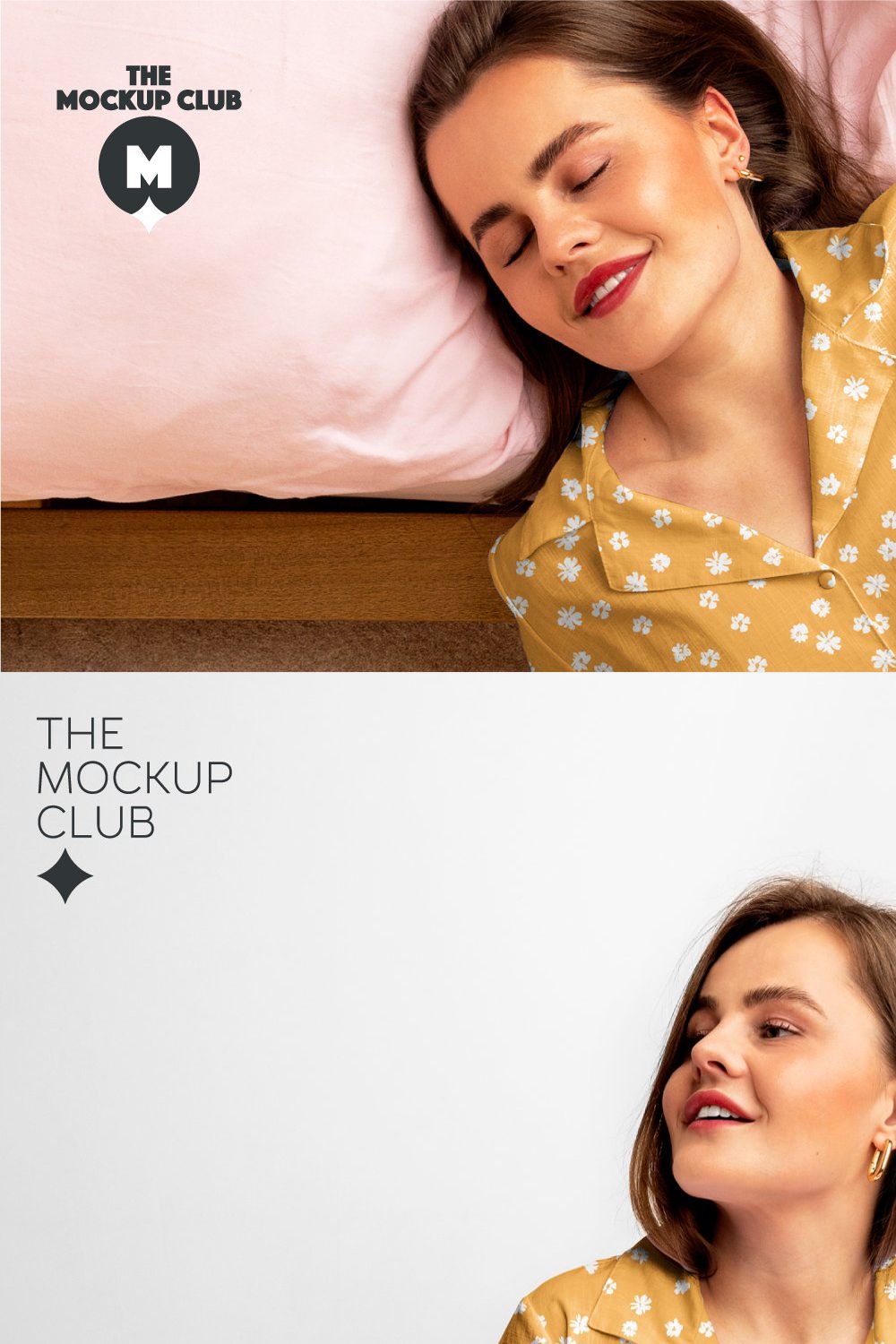 FEMALE PYJAMA MOCKUPS pinterest preview image.