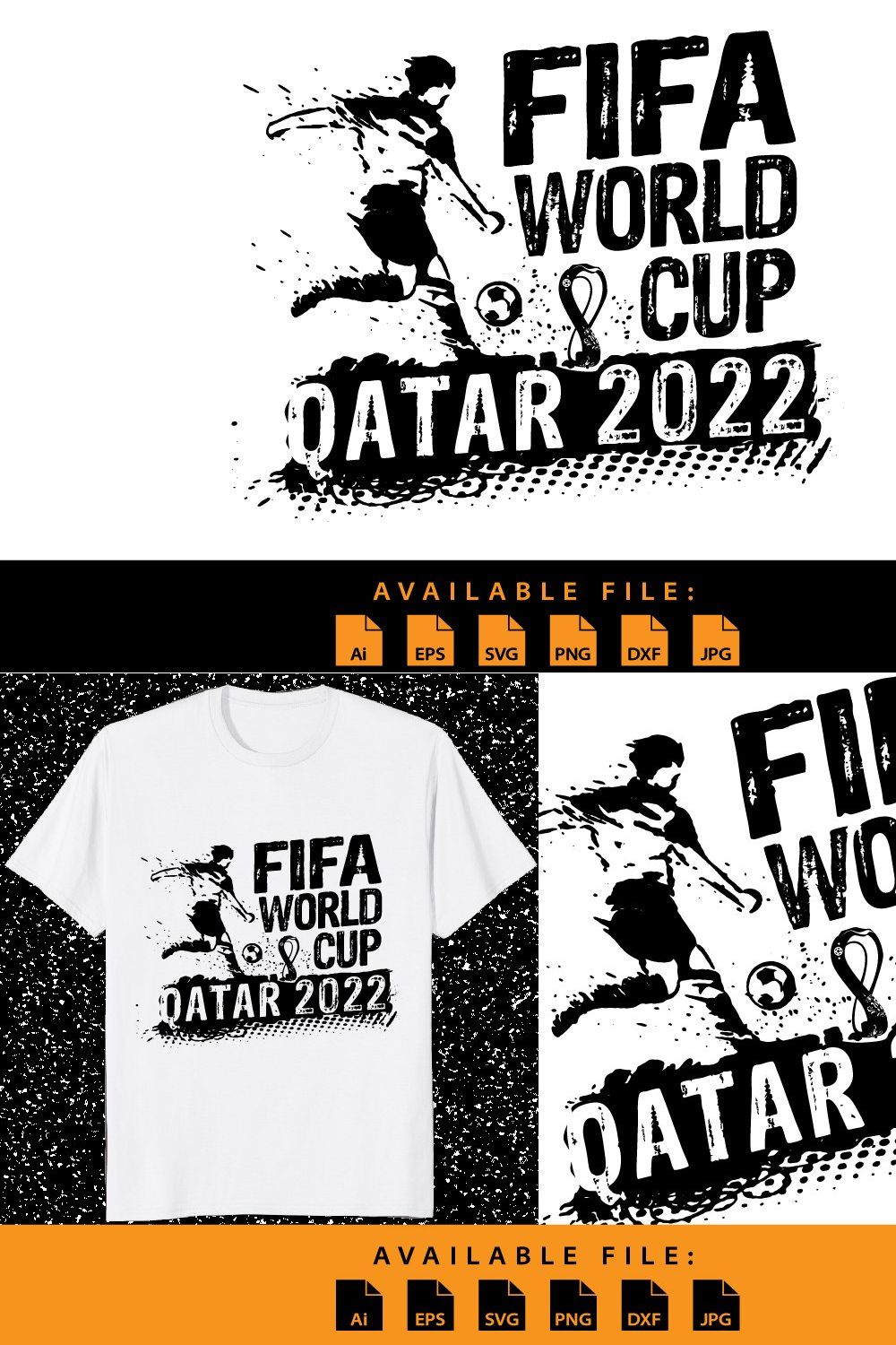 FIFA World Cup Qatar 2022 Football pinterest preview image.