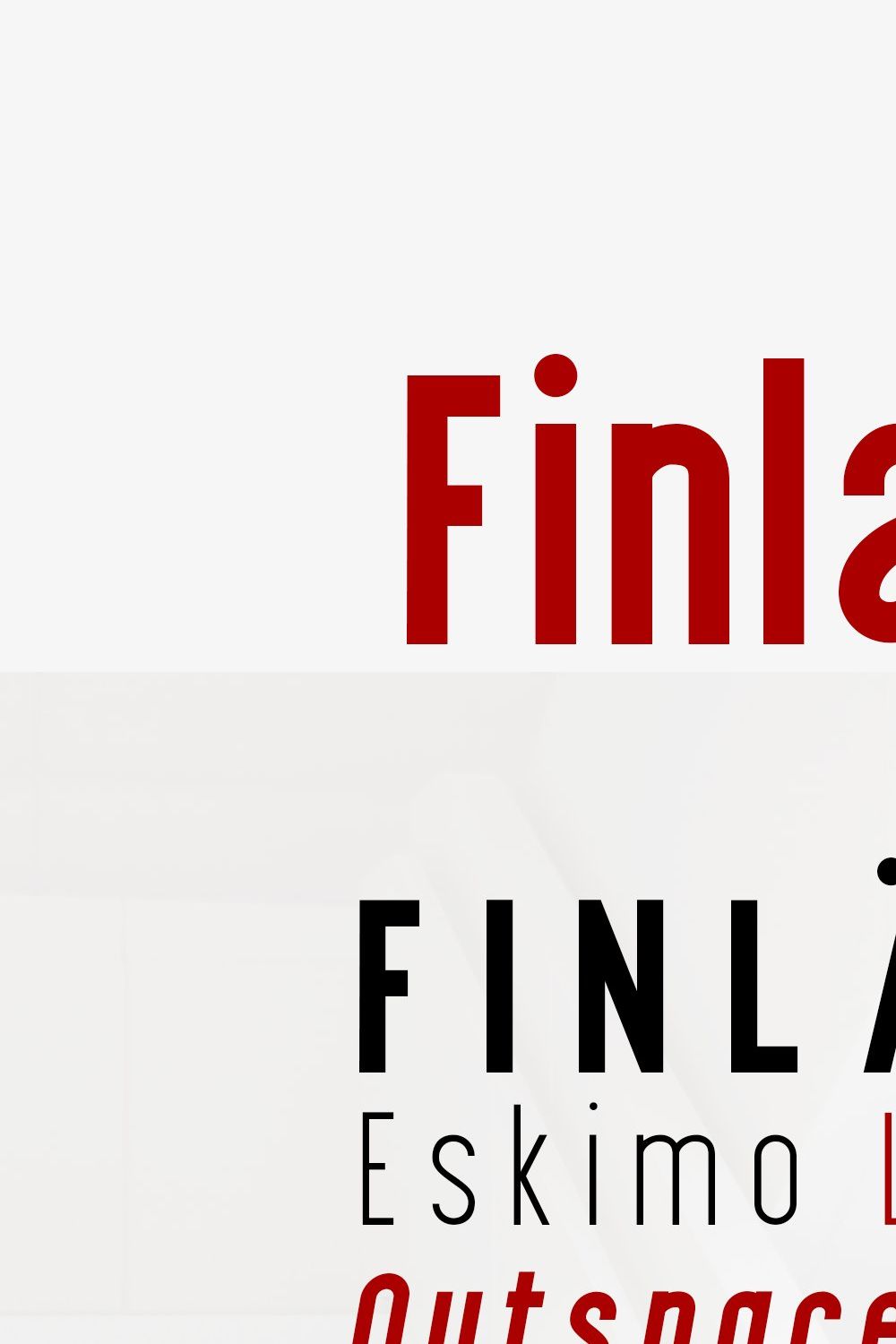 Finland Font Family pinterest preview image.