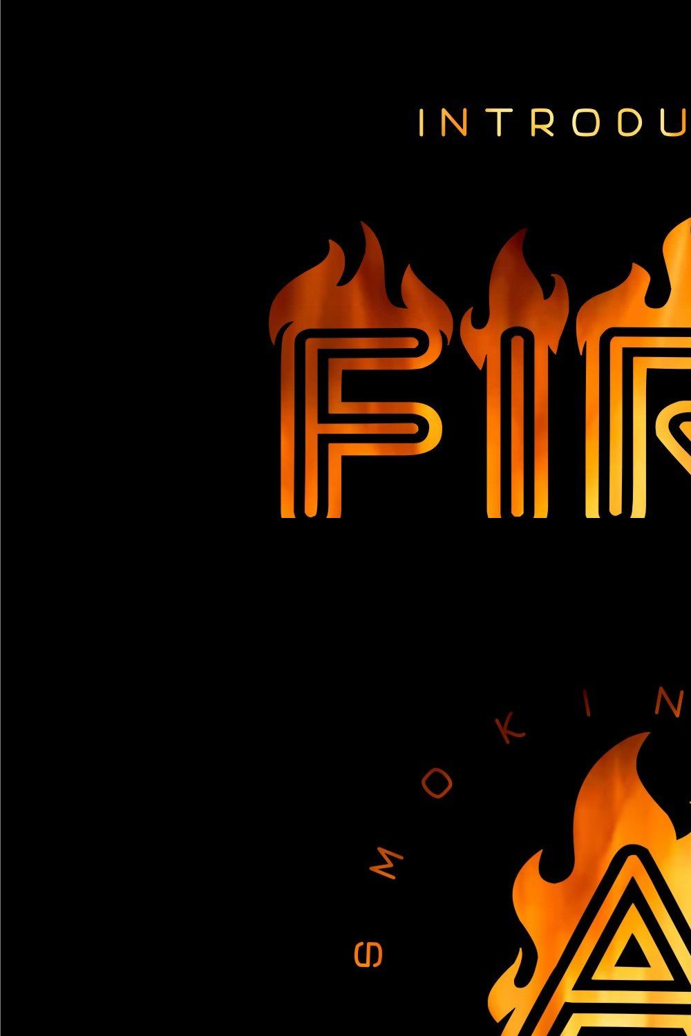 FIRE display Font pinterest preview image.