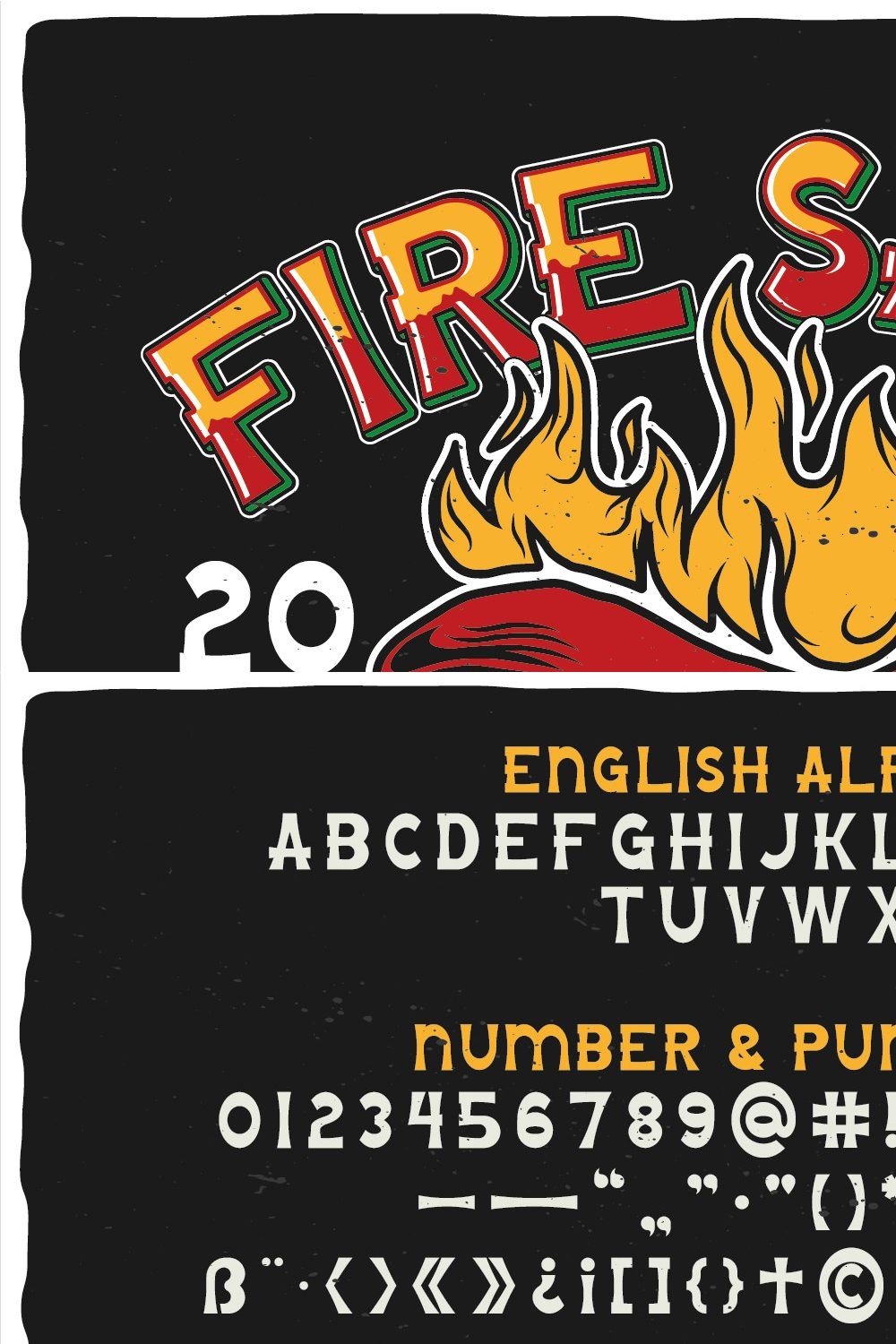 Fire Sauce Layered Font pinterest preview image.