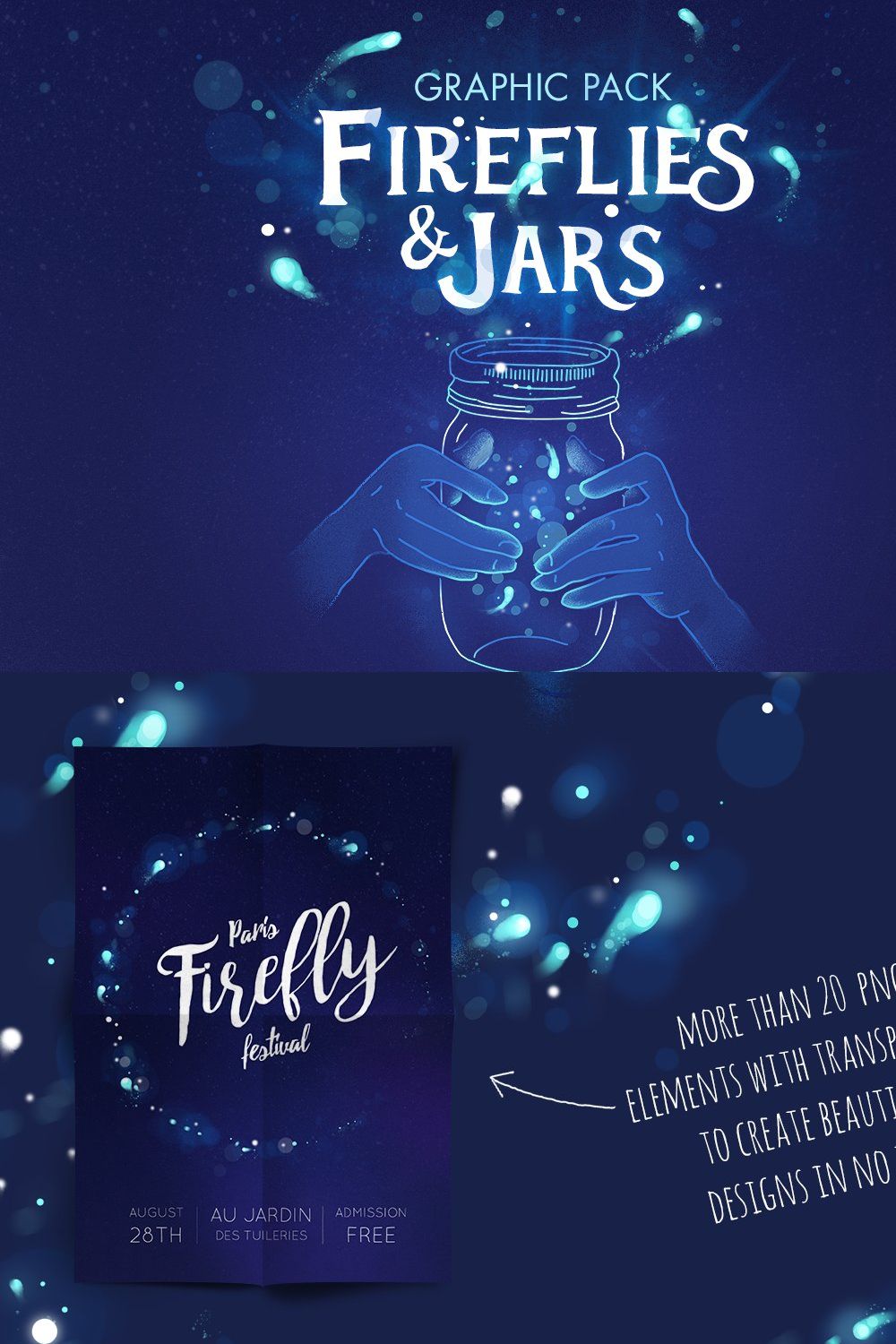 Fireflies & Jars pinterest preview image.