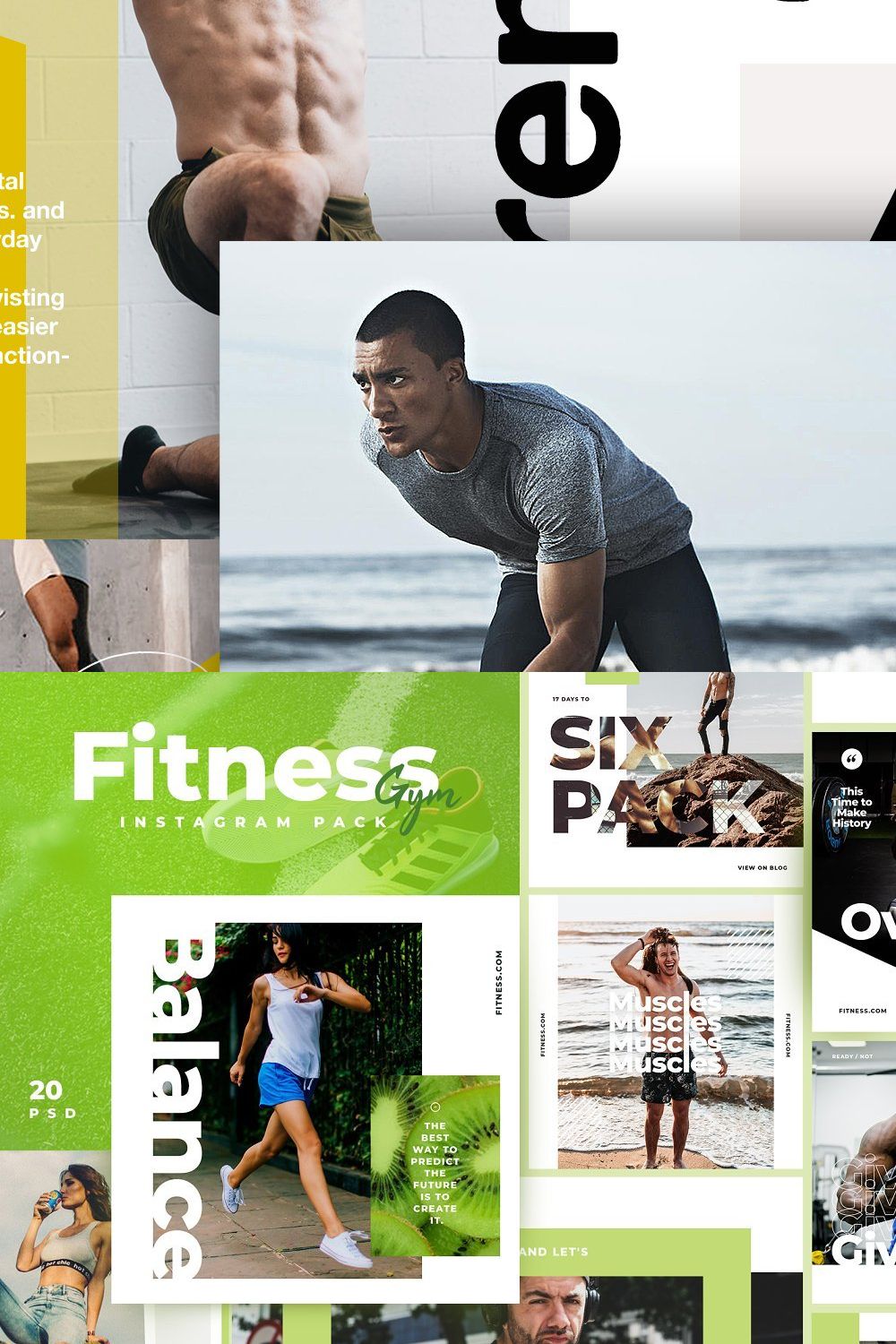 Fitness & Gym Bundles for trainer pinterest preview image.