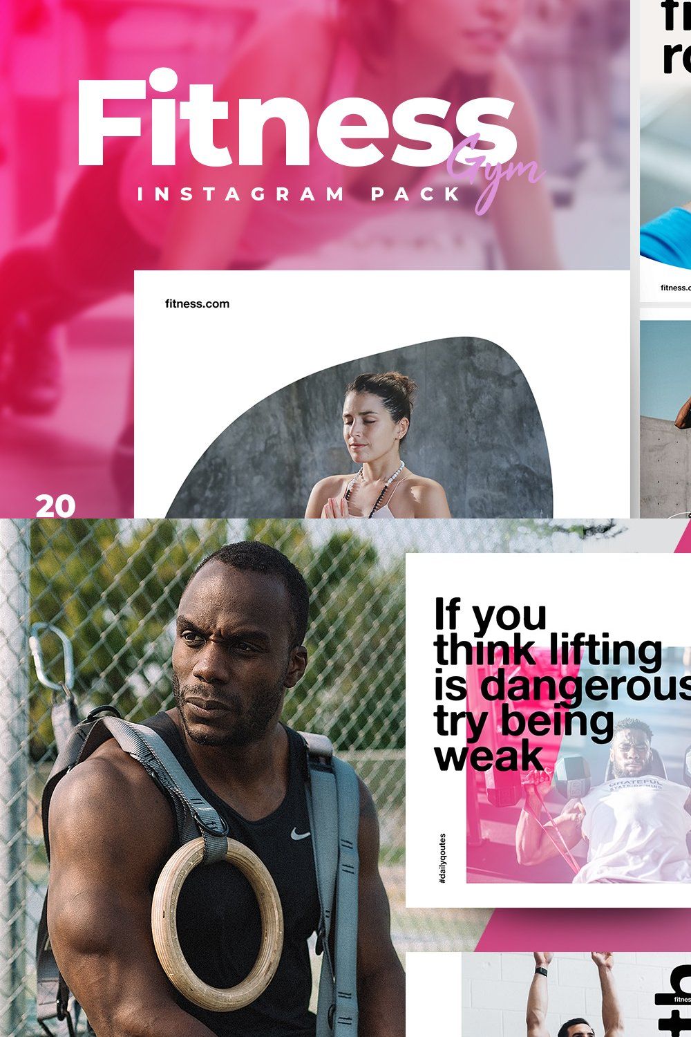 Fitness & Gym instagram 4.0 pinterest preview image.