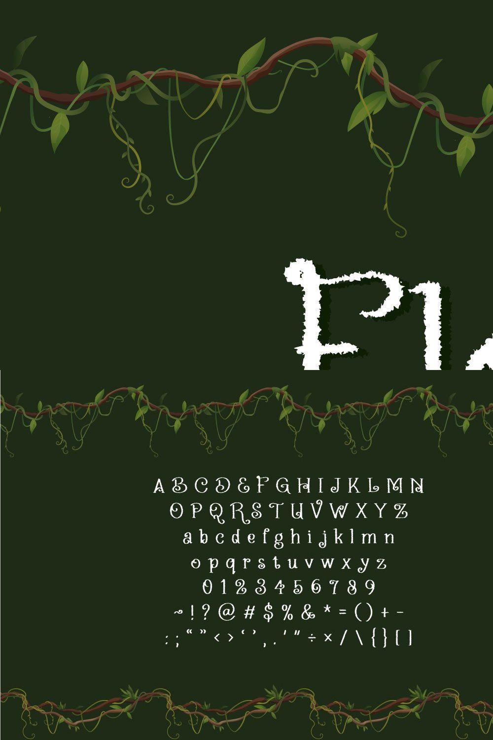 Floryn - Decorative Fantasy Font pinterest preview image.