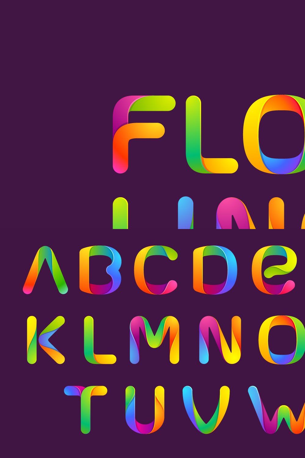 Flowline font pinterest preview image.