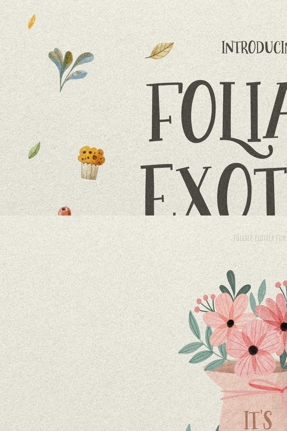 Foliage Exotica - Handwritten Serif pinterest preview image.