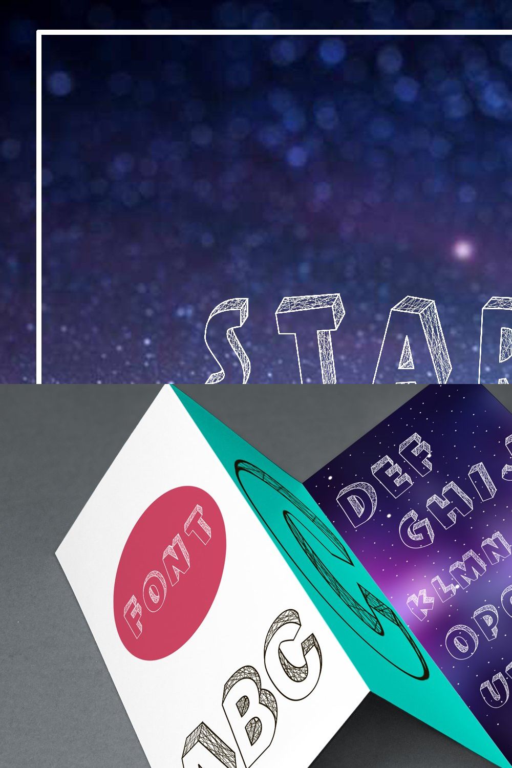 Font. Space pinterest preview image.