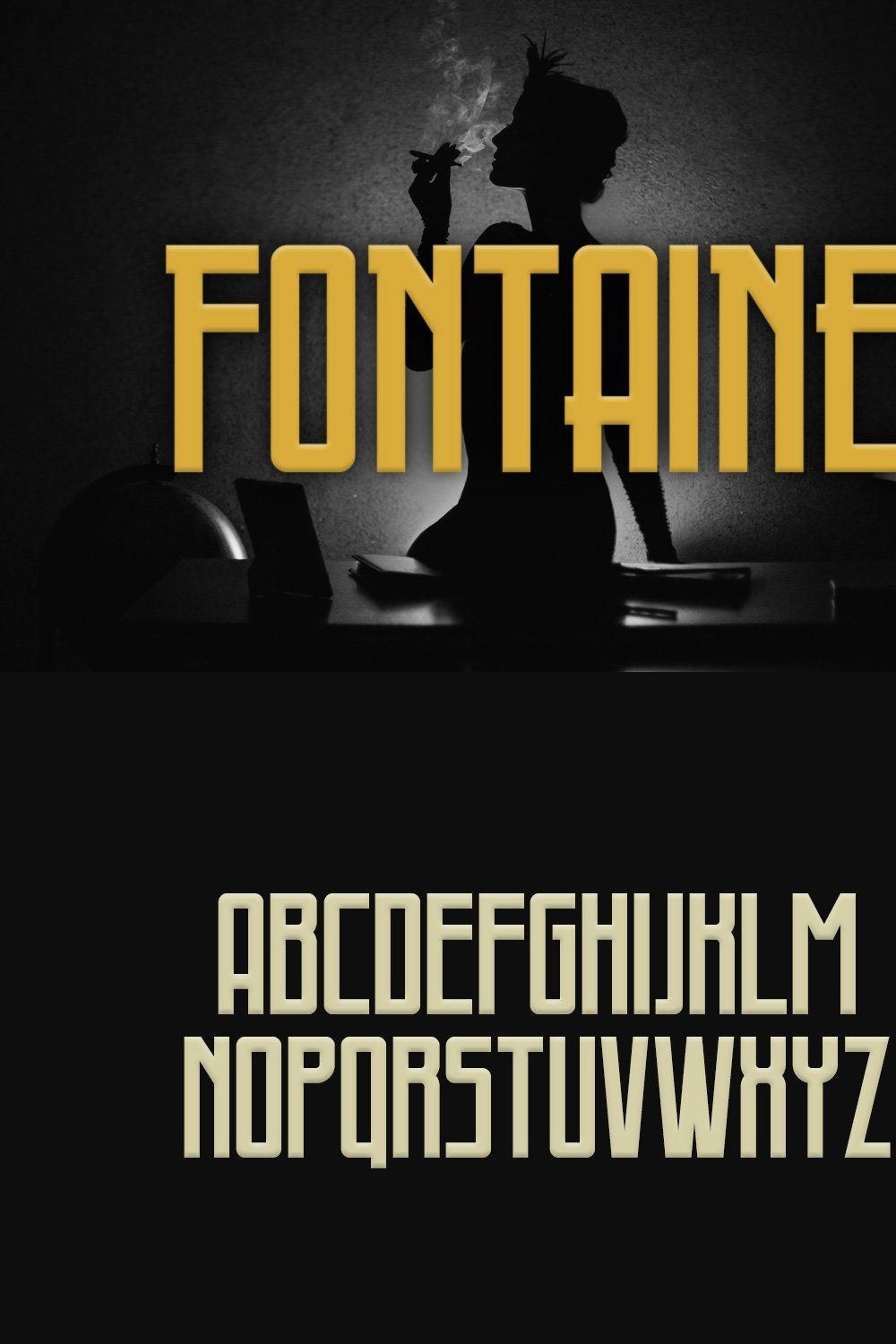 Fontaine Typeface pinterest preview image.