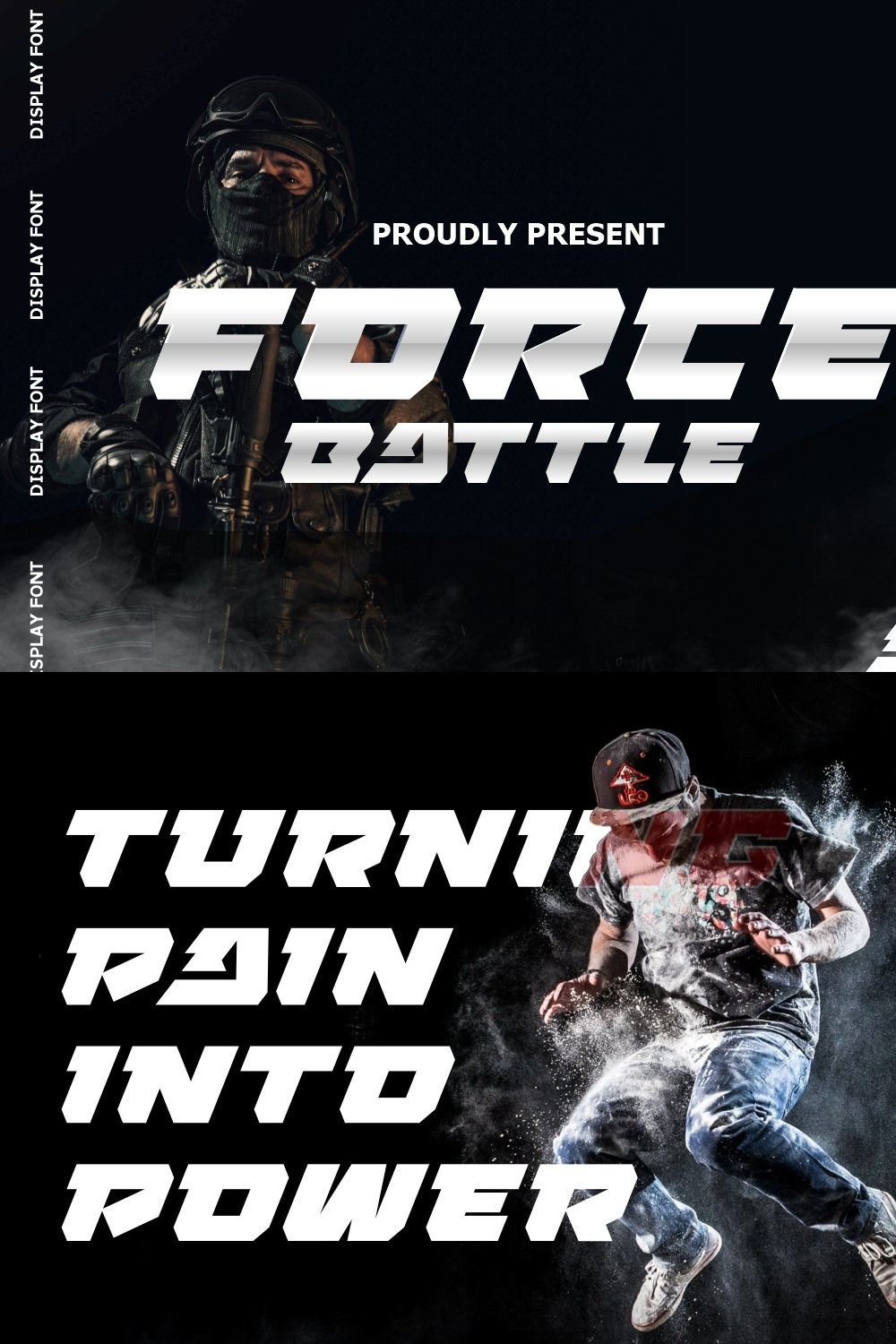 FORCE BATTLE - Aggressive Display pinterest preview image.