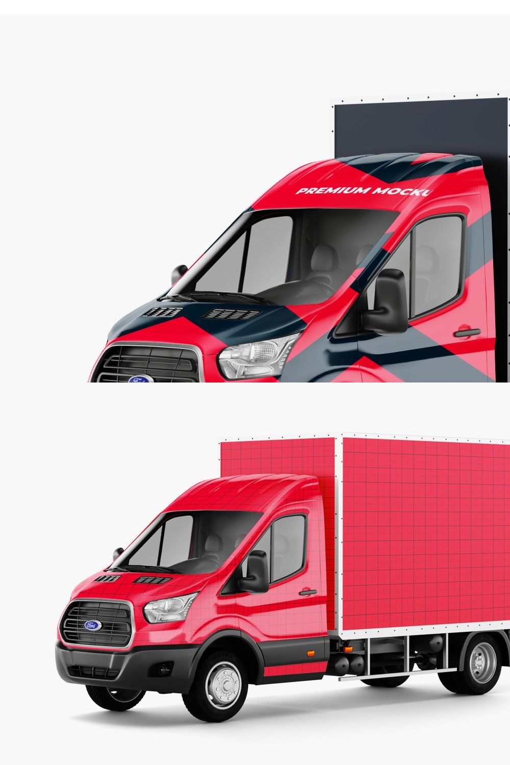 Ford Transit Box 2 Truck Mockup pinterest preview image.