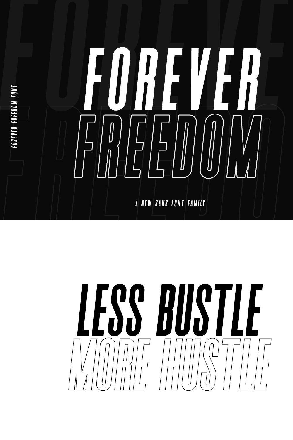 Forever Freedom Font Family pinterest preview image.