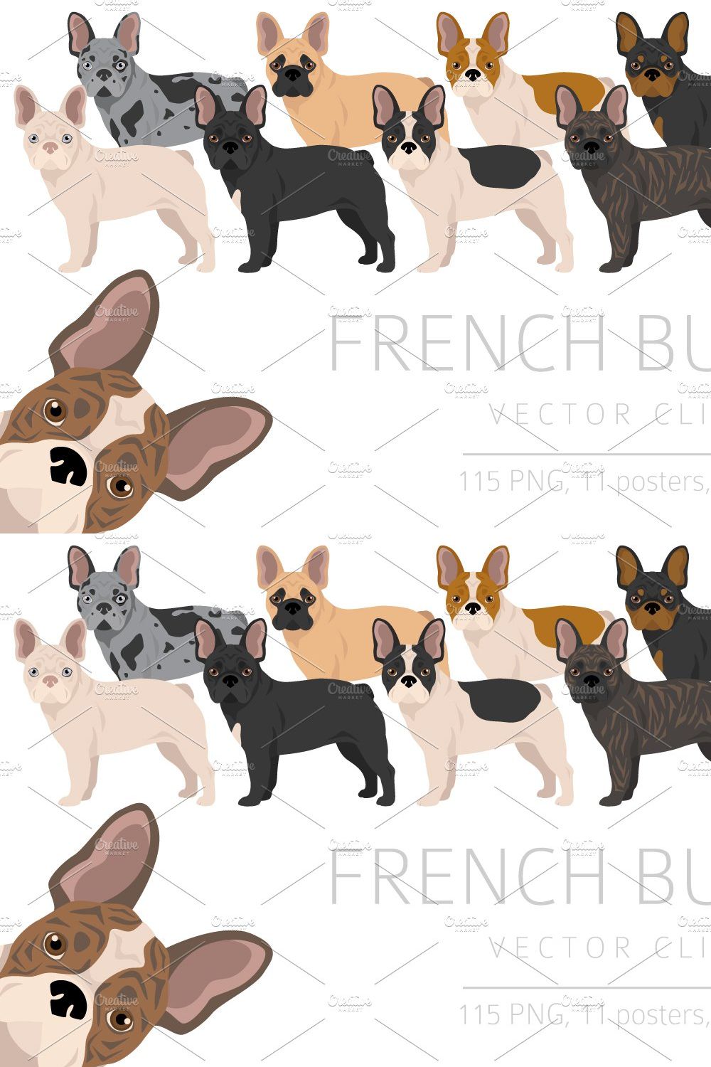 French Bulldog clipart pinterest preview image.