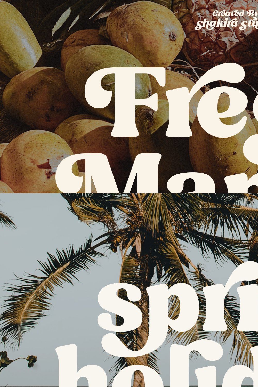 Fresh Mango - Retro Serif Font pinterest preview image.