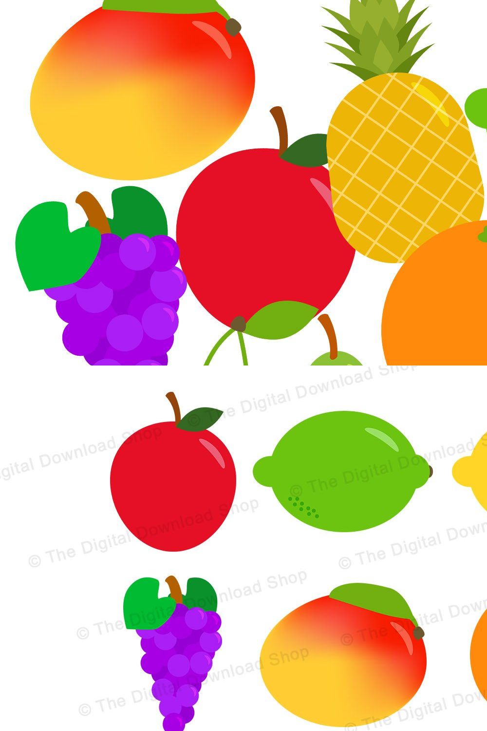 Fruit Clipart, Healthy Foods pinterest preview image.