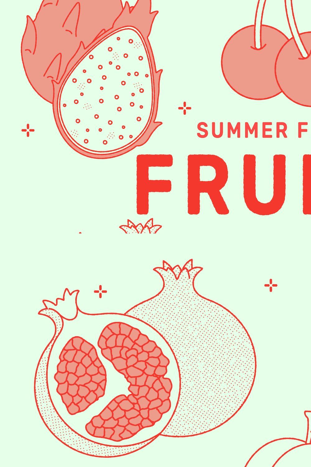 Fruits Vector Illustration pinterest preview image.