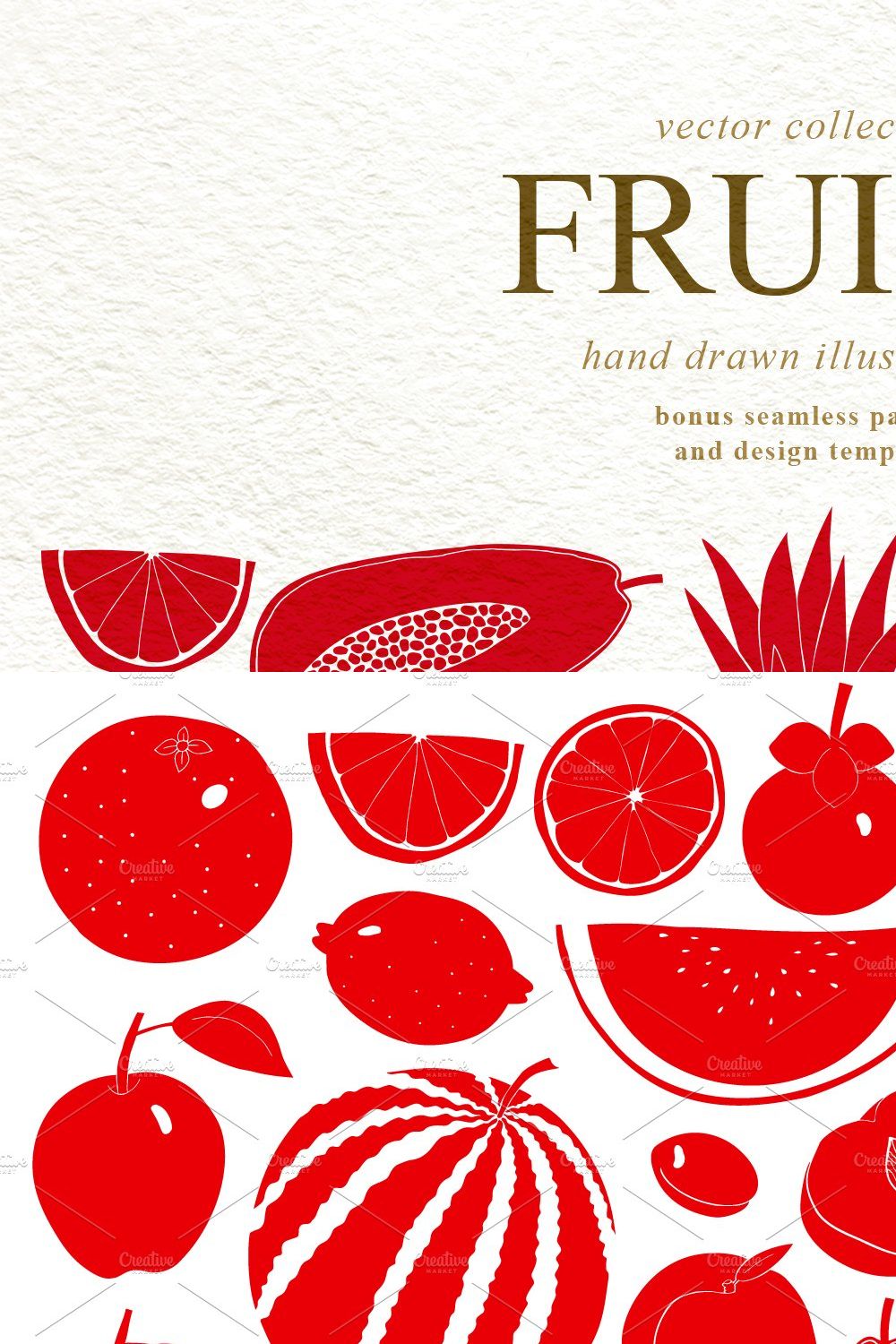 Fruity Vector Collection pinterest preview image.