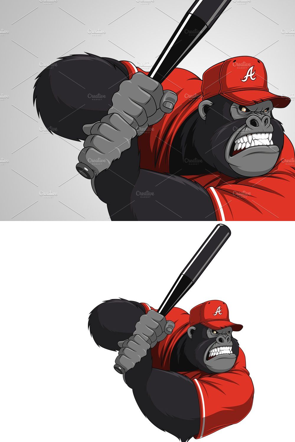 Funny monkey ballplayer pinterest preview image.