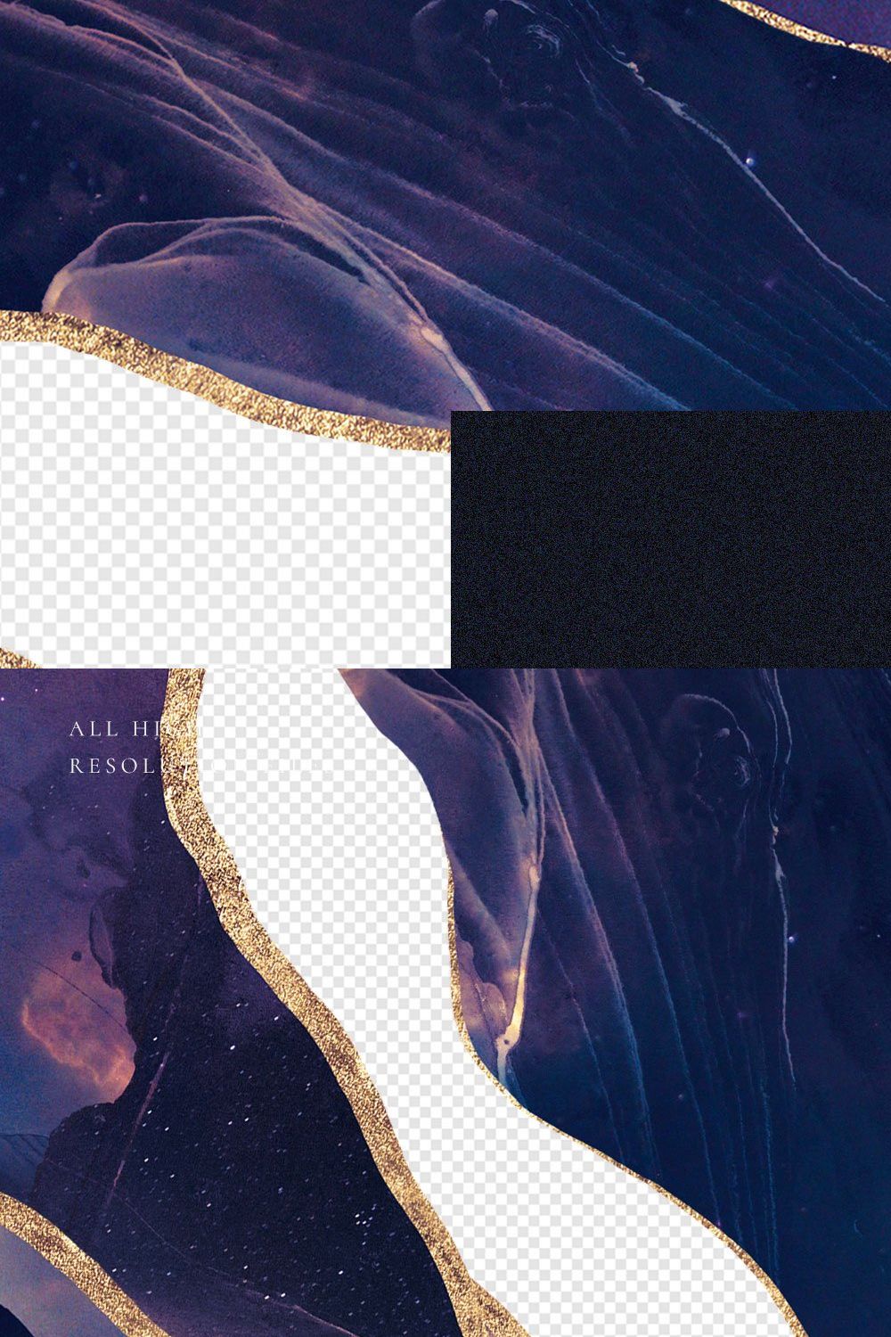 Galaxy Ink Borders (Png) Overlays pinterest preview image.