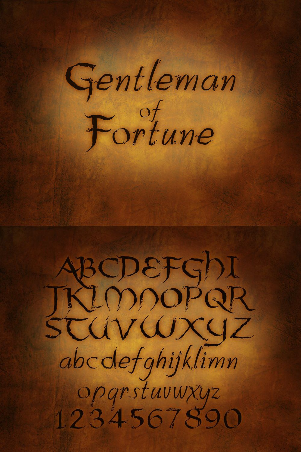 Gentleman of Fortune Font pinterest preview image.