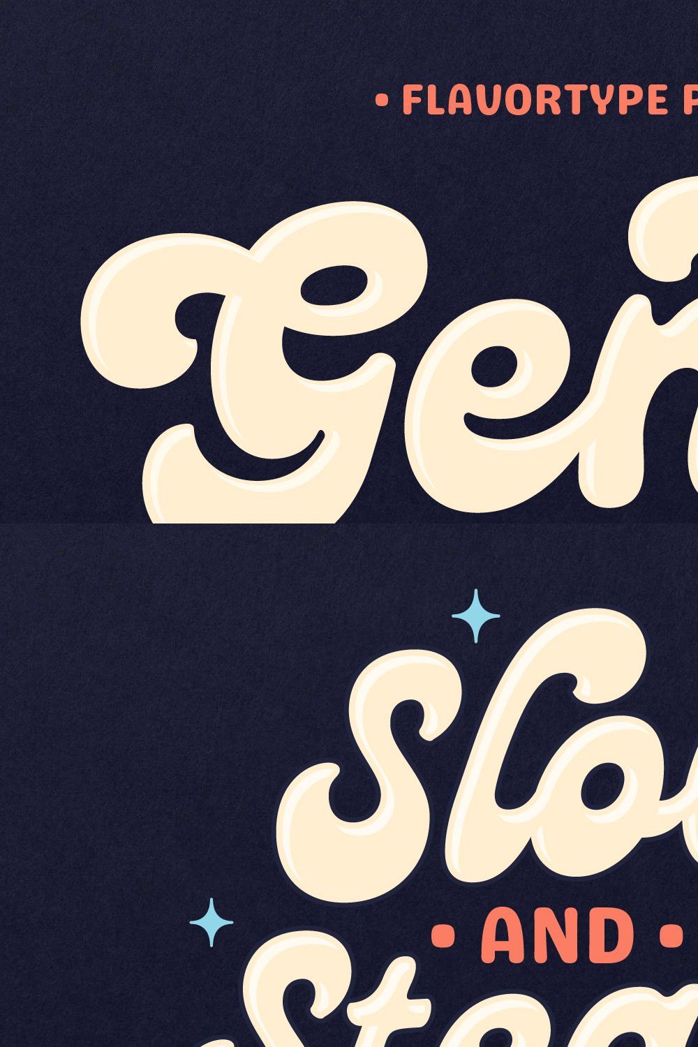 Genty - Bold Rounded Typeface pinterest preview image.