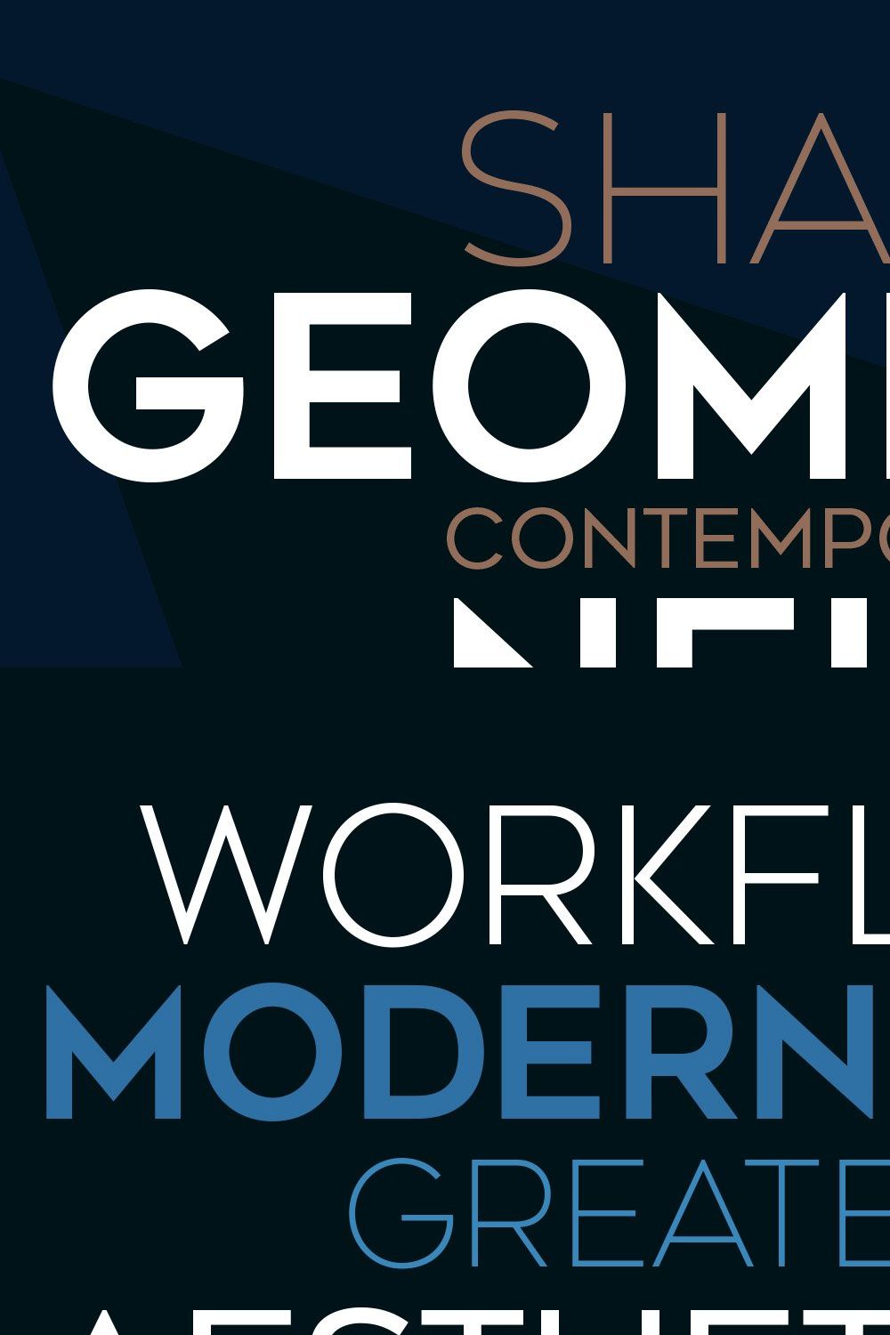 Geometos Neue Font Family pinterest preview image.
