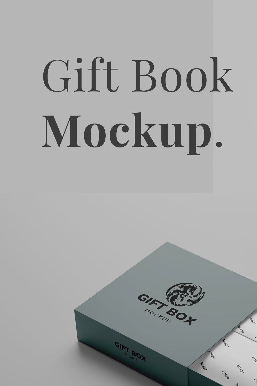 Gift Box Mockup pinterest preview image.