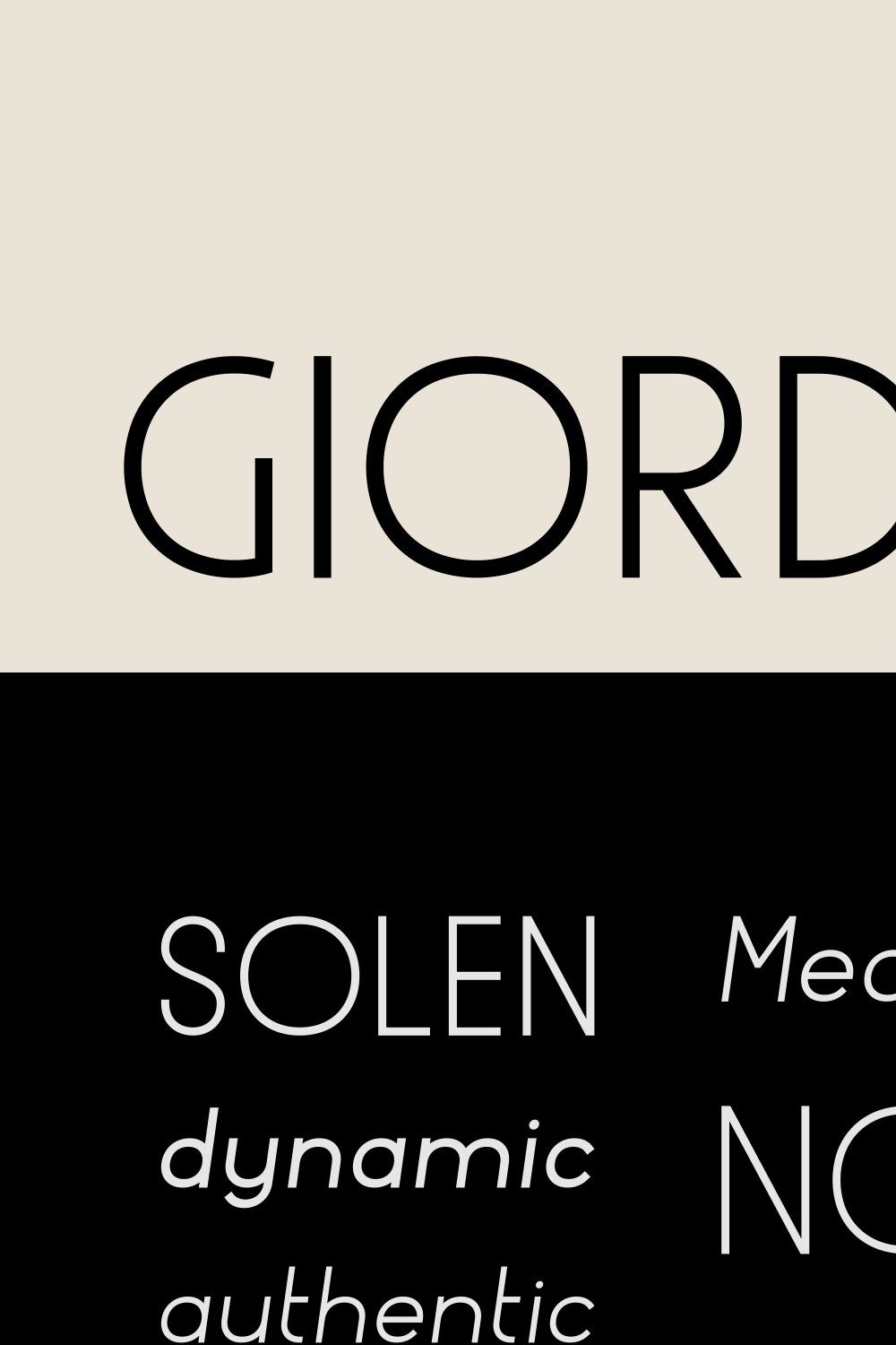 Giordano – Font Family pinterest preview image.
