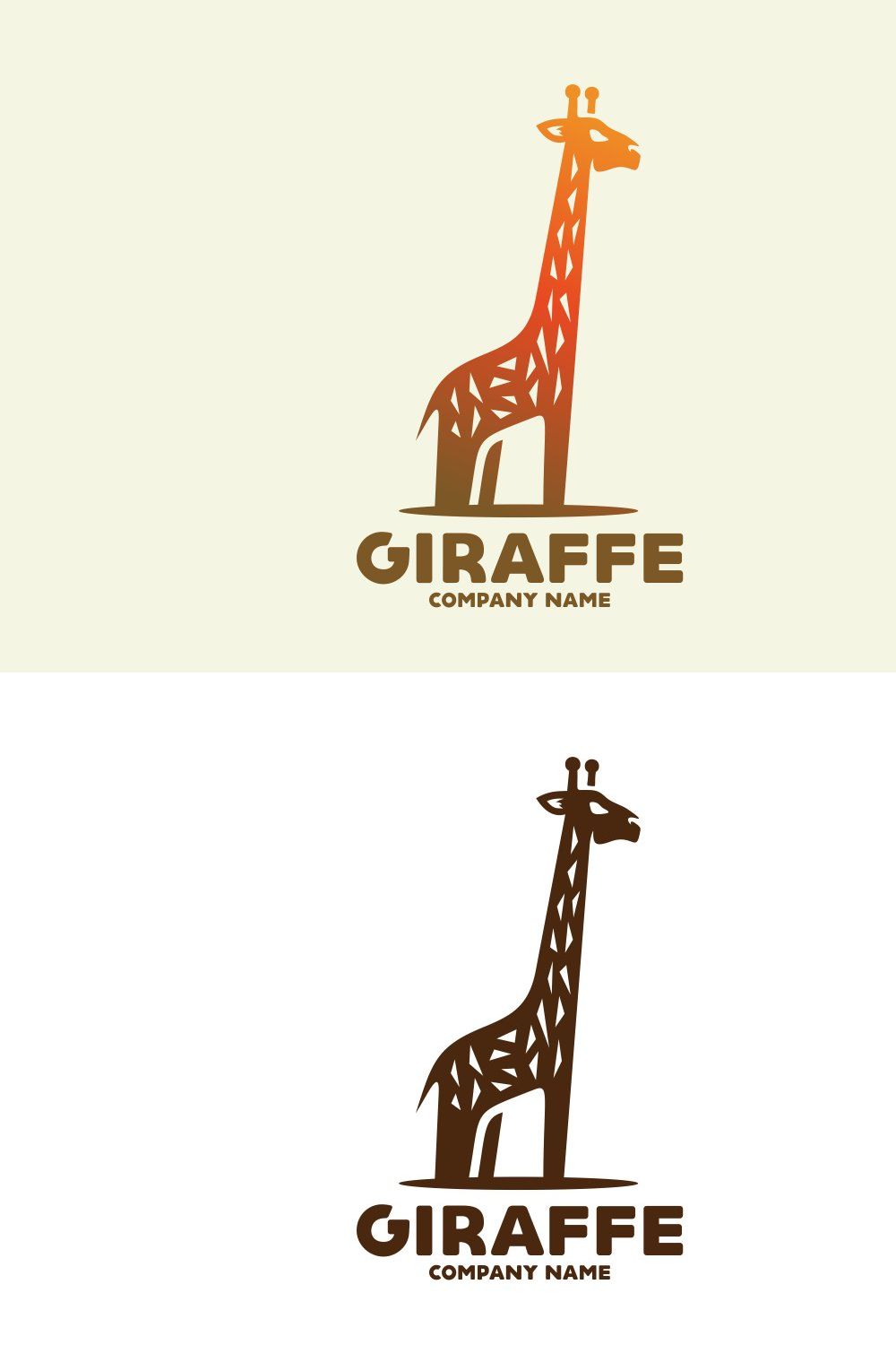 Giraffe Logo pinterest preview image.