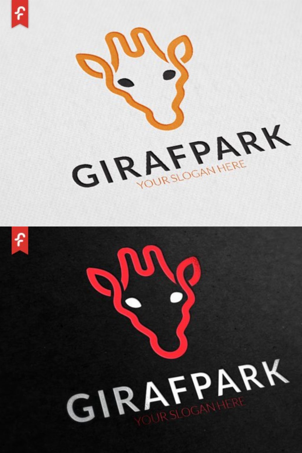 Giraffe Park Logo pinterest preview image.