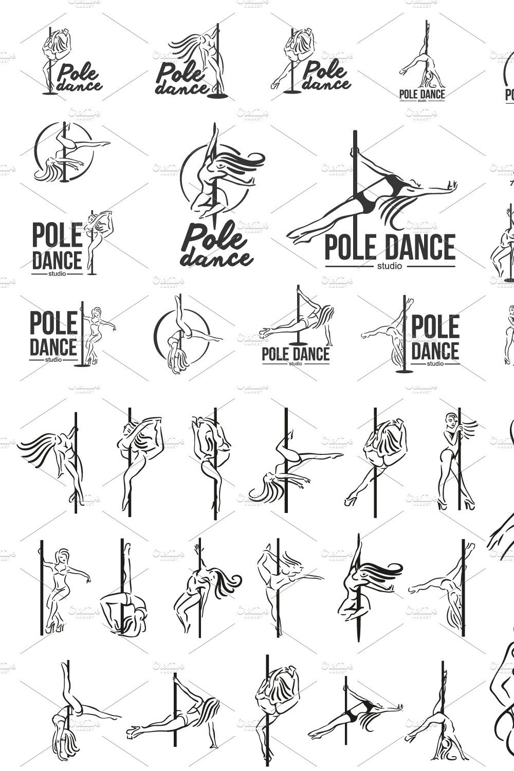Girl on the pole. Strip plastic logo pinterest preview image.