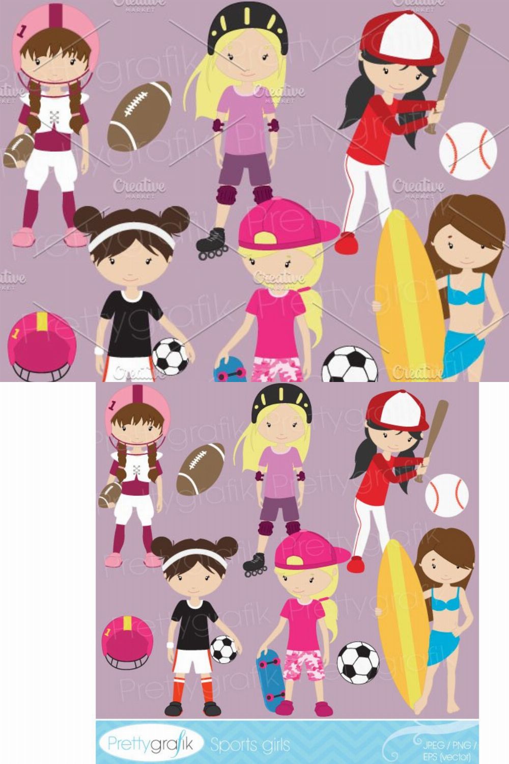 girl sports clipart commercial use pinterest preview image.