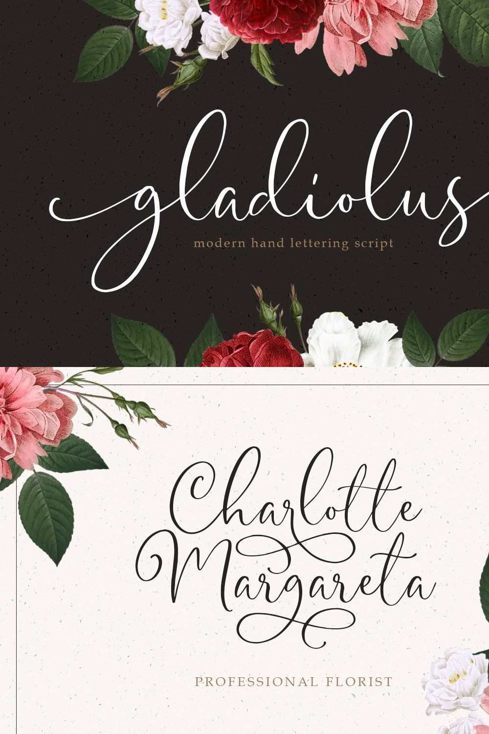 Gladiolus - Modern Calligraphy pinterest preview image.