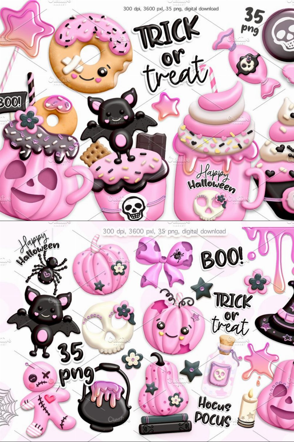 Glam Halloween graphic pinterest preview image.